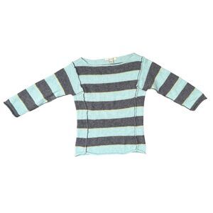 VNTG Free People Lambswool Sweater Size M EUC Cozy 1/4 Length Sleeves VINTAGE